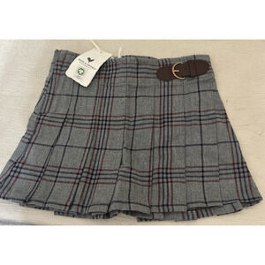 Hope and Henry Girl’s Skirt Grey Plaid Toddler size 3T New with tags pleated